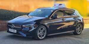 driving lessons in a mercedes